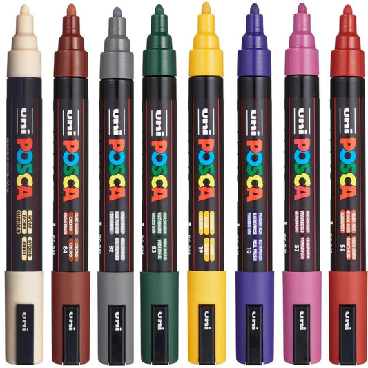 uni Posca PC-5M Set of 8 Deep Colours
