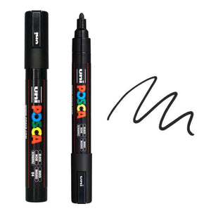 uni Posca PC-5M Medium Bullet Tip Paint Marker Black