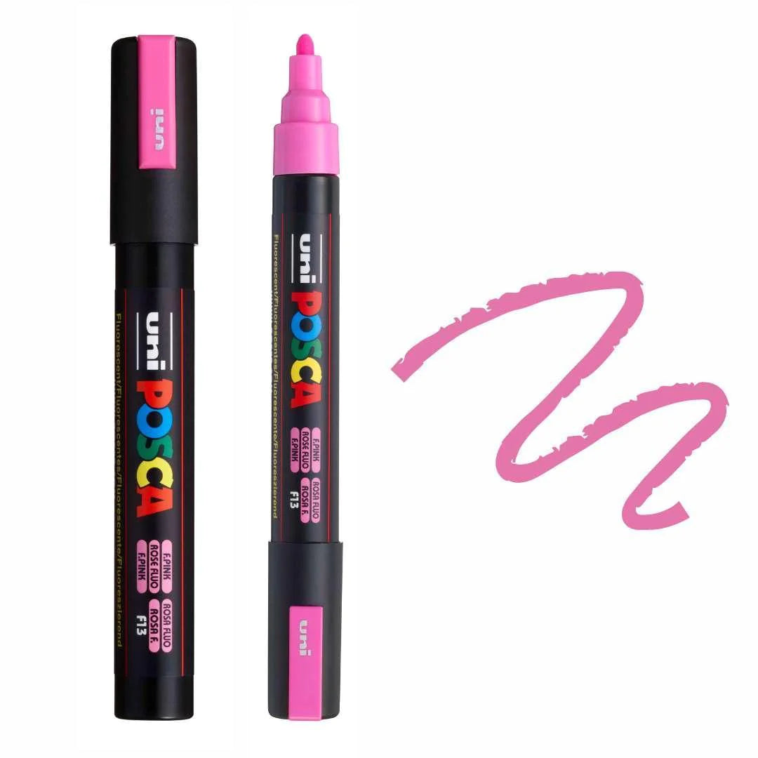 Posca PC-5M Medium Bullet Tip Paint Marker Fluorescent Pink