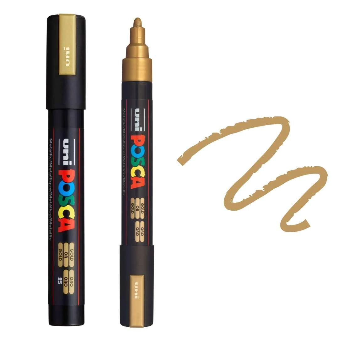 Posca PC-5M Medium Bullet Tip Paint Marker Gold