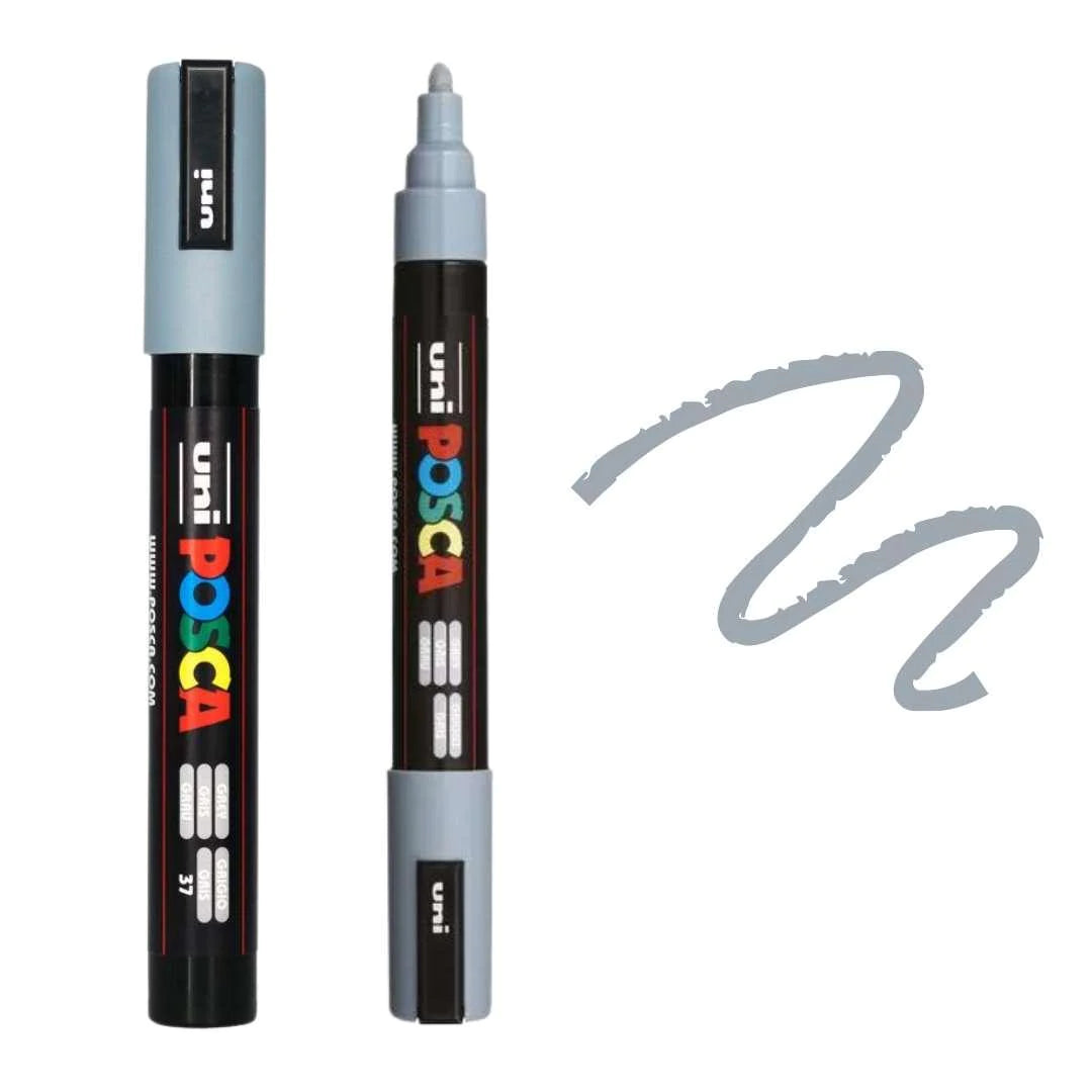 Posca PC-5M Medium Bullet Tip Paint Marker Grey