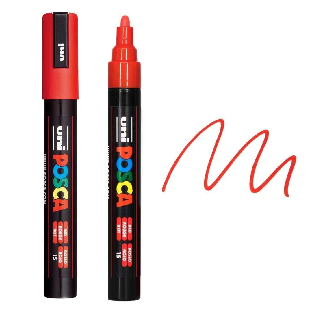 Posca PC-5M Medium Bullet Tip Paint Marker Red