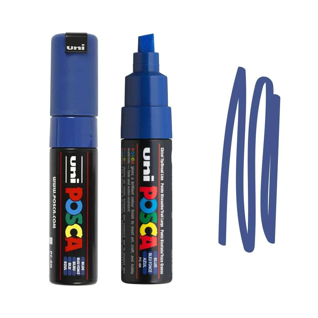 Posca PC-8K Broad Chisel Tip Paint Marker Blue