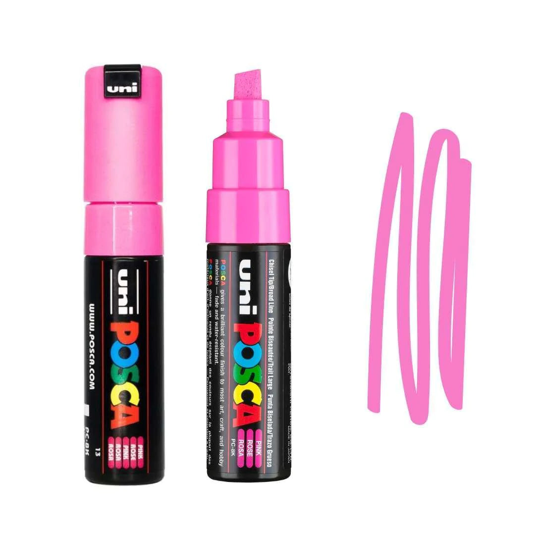 uni Posca PC-8K Broad Chisel Tip Paint Marker Pink