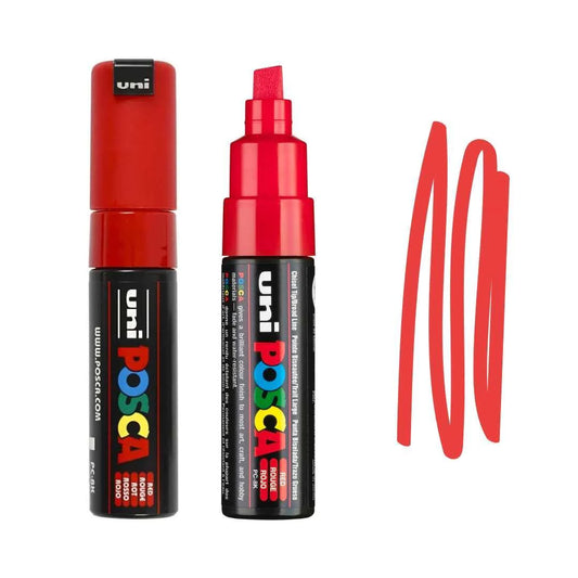uni Posca Pc-8K Broad Chisel Tip Paint Marker Red