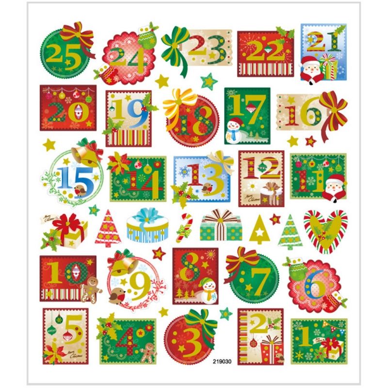 Fancy Christmas Glitter Stickers