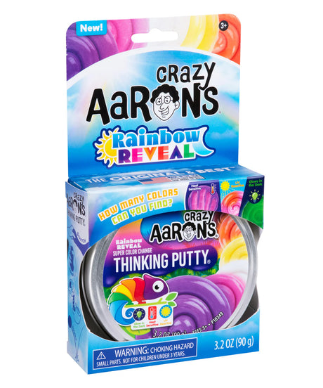 Crazy Aaron's Rainbow Reveal thinking putty packaging on a white background