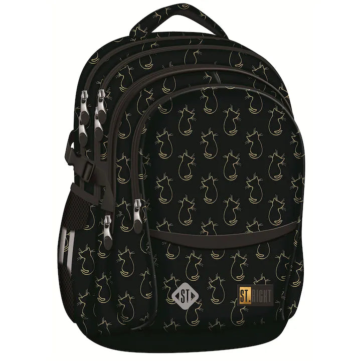 St.Right Backpack 17 Inch - Golden Cats
