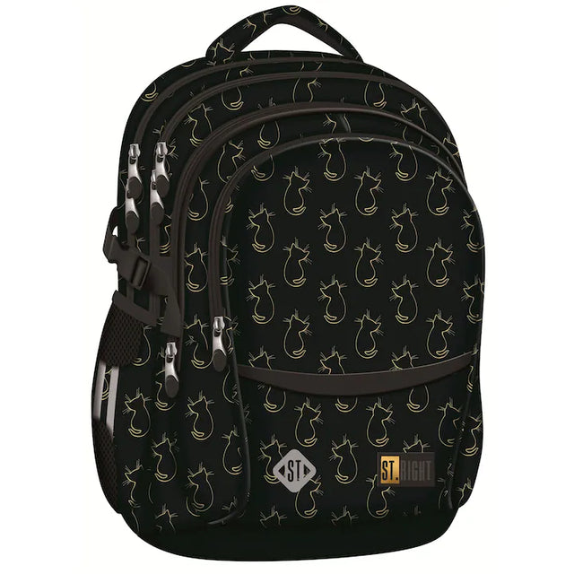 St.Right Backpack 17 Inch - Golden Cats