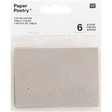 Table Cards Blank - Grey (6 Pack)