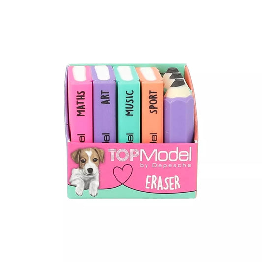 TOPModel Eraser Set Mini School Books & Pencils