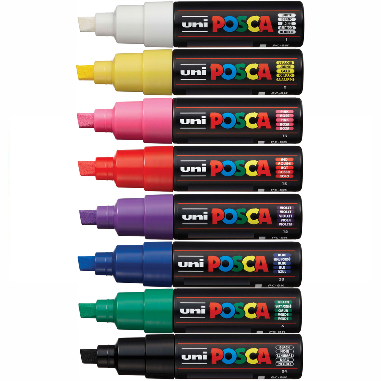 Posca PC-8K Marker Wallet Of 8 Standard Colours