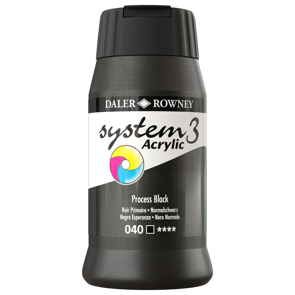 SYSTEM3 500ml Acrylic Paint - Process Black