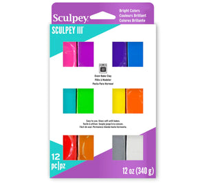Sculpey III Clay Multipack Brights 12 Pack