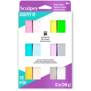 Sculpey III® 12 Piece Pastel Colours Multipack