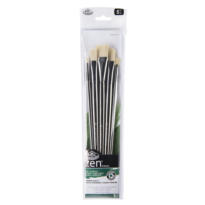Zen 5 Piece Long Handle Bright Brush Set