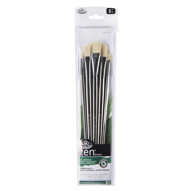 Zen 5 Piece Long Handle Bright Brush Set