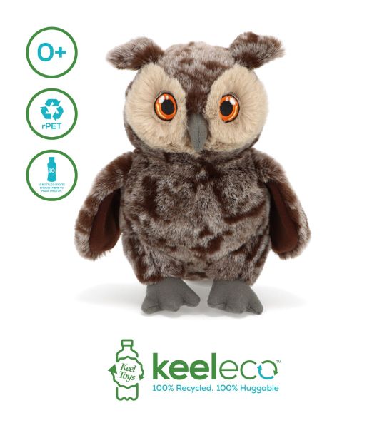 Keeleco Plush Toy - Owl Assortment 18cm