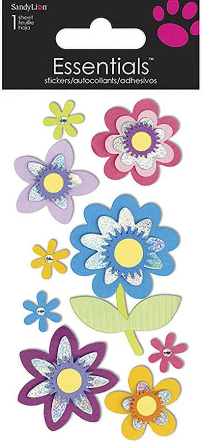Essentials Stickers Large - Fun Flowers