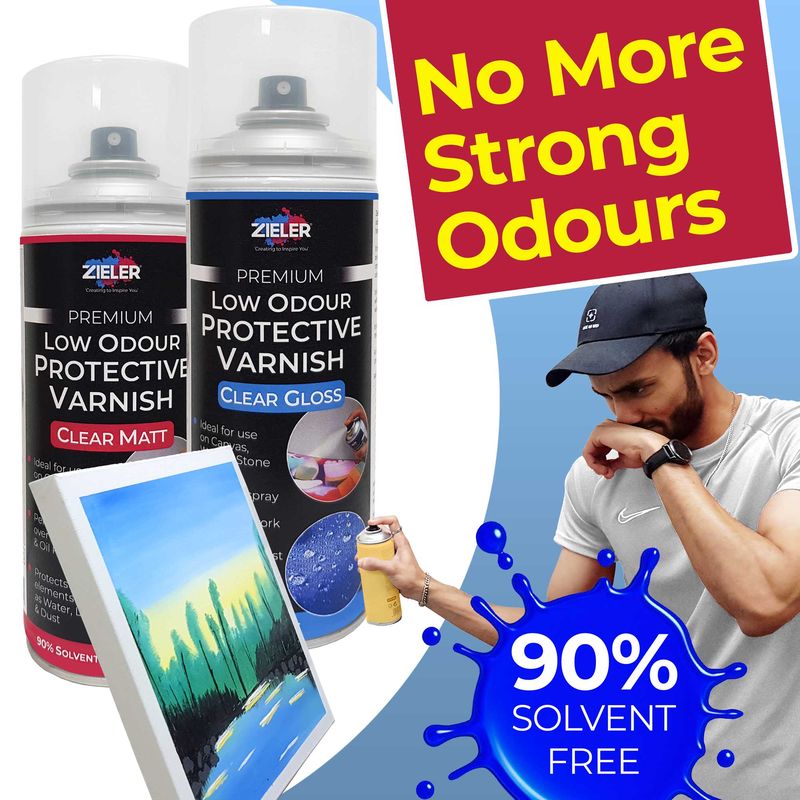 Zieler Low Odour Protective Varnish Spray - Clear Matt