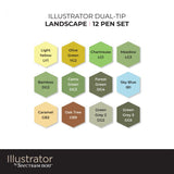 Illustrator by Spectrum Noir 12 Pen Set - Landscape