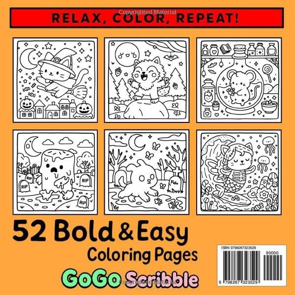 Bold & Easy: Spooky Halloween Colouring Book