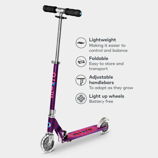 Micro Sprite Scooter Original LED: Purple