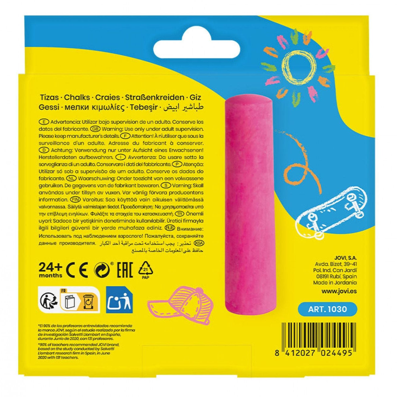 Jovi Jumbo Street Chalks (Case Of 6 Assorted Colours)