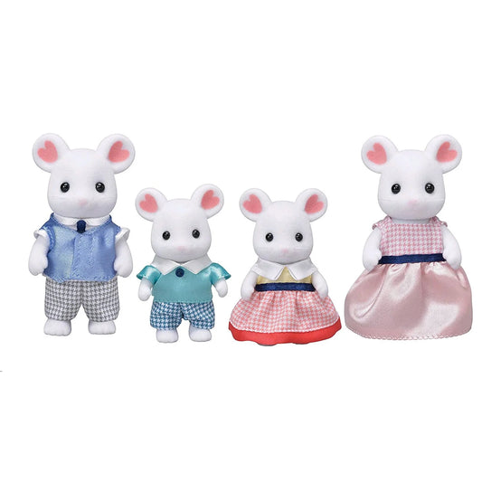 Sylvanian Marshmallow Mouse Family