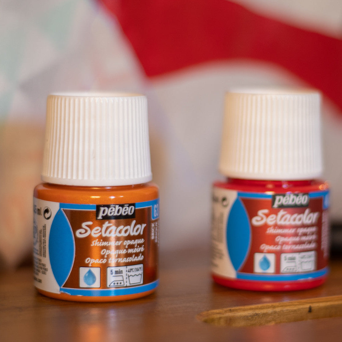 Setacolor Opaque Fabric Paint 45ml - Brick Shimmer