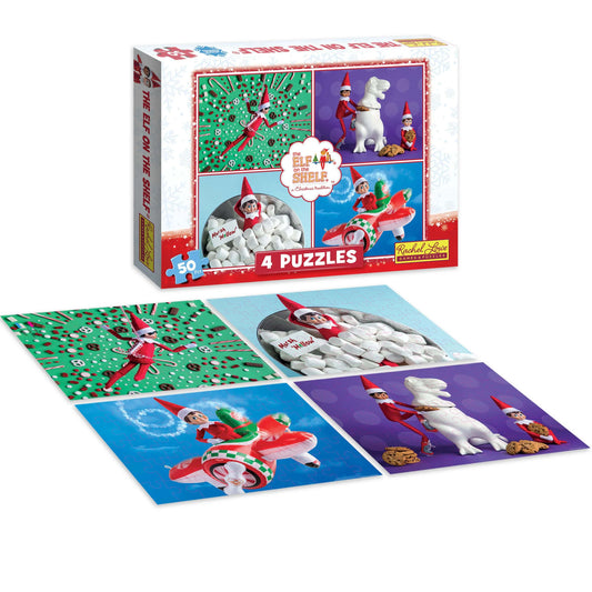 The Elf on the Shelf® 4 Pack 50 Piece Children's Jigsaw Puzzles