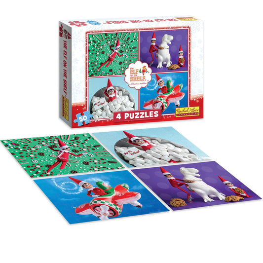 The Elf on the Shelf® 4 Pack 50 Piece Children's Jigsaw Puzzles