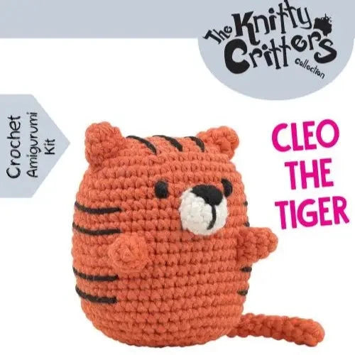 Knitty Critters Pouch Pal Crochet Kit - Cleo The Tiger