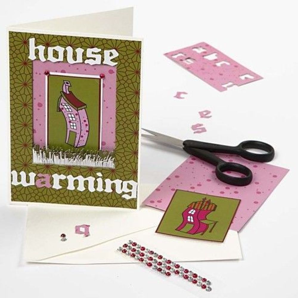 Passepartout Card & Envelopes A6 - Gold Border (10 Set)