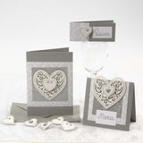Filigree Heart W: 7.5cm 250g - White (18 Pieces)