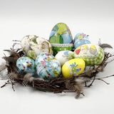 Polystyrene Eggs, H: 8 cm, 5 pcs, white
