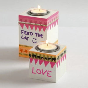 Tea Light Candle Holder, size 6x6 cm, H: 6 cm, 1 p