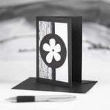 Satin Ribbon With Print W: 10 mm - Black 8mm