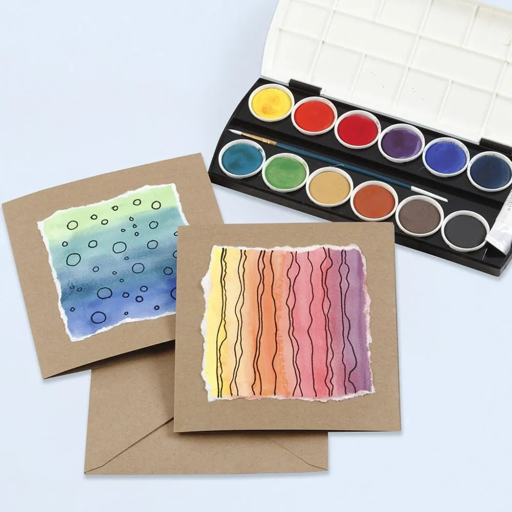 Cards & Envelopes 15x15 cm - Natural (Pack of 50)