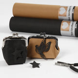 Faux Leather Paper Roll - Black