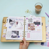Sticker book, A5 150x210 mm, 1 pc, purple, gold, r