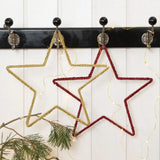 Gold Hanging Wire Wreath - Star 30cm