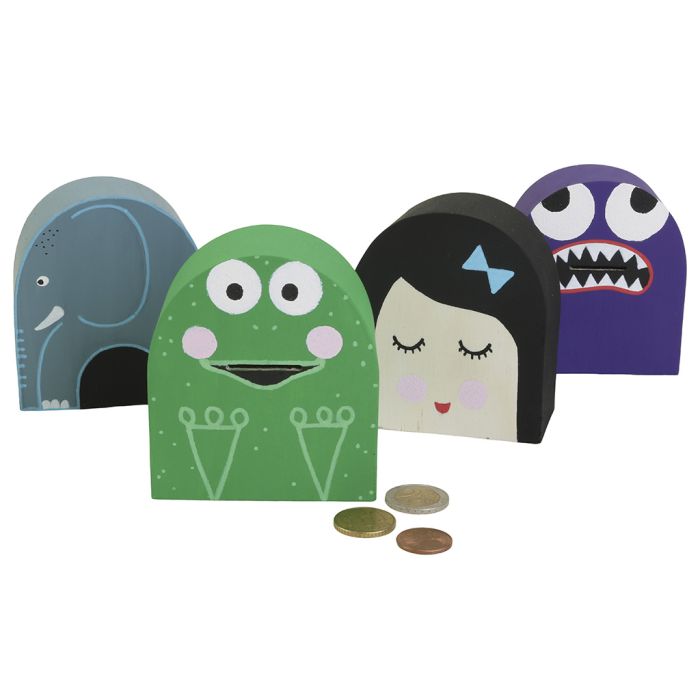 Wooden Money Box Size 10x9cm (12 Pack)