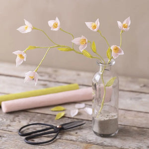 Mini Craft Kit Crepe Paper Flowers Cherry Branch