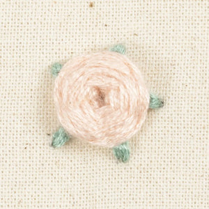 Mini Craft Kit Embroidery Fabric Napkin Dusty Rose