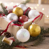 Glass Ornaments 8.9 cm - Transparent (6 Pcs)