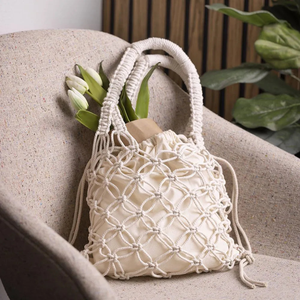 Craft Kit Macramé Bag White
