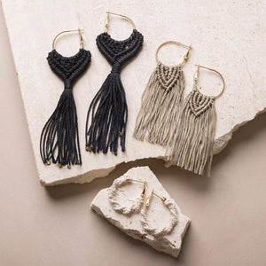 Mini Craft Kit Macrame Earrings Art Hobby