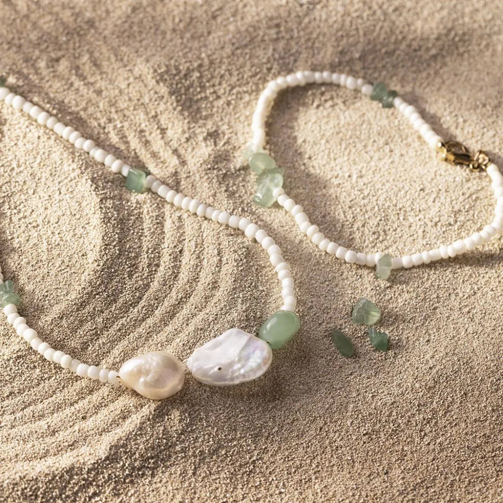 Mini Craft Kit Jewellery Aventurine Necklace And Bracelet