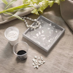 Craft Kit Resin Casting Square Tray With Terrazzo